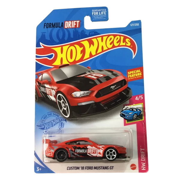 Custom '18 Ford Mustang GT (Red) - Hot Wheels - HW Drift 4/5 - 2021 (127/250)